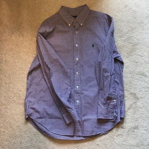 Ralph Lauren Men’s Classic Fit LS Purple Gingham